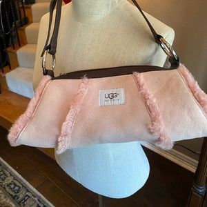 UGG Australia Pink Shearling Purse Like New